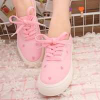 New cute kitten claw strawberry watermelon hand-painted shoes - Thumbnail 2