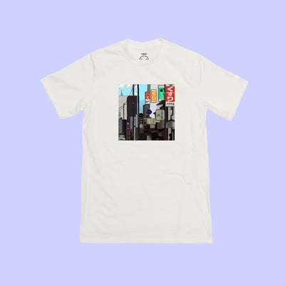 Unisex japanese 8 bit harajuku city t shirt 