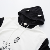 New cute cartoon letter color matching cat hoodies - Thumbnail 4