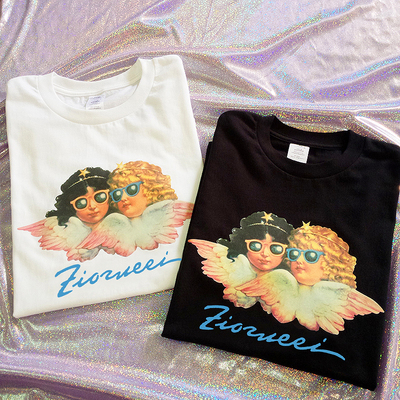 "fiorucci" cupid spoof t shirt - Thumbnail 5