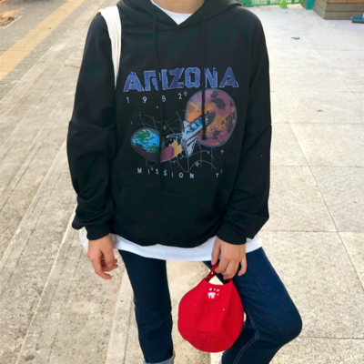 ARIZONA MISSION Planet Printed Hoodies