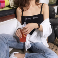 Cherry Bomb Embroidery Knitted Camisole Top - Thumbnail 2
