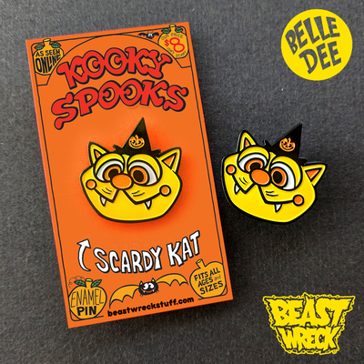 Kooky kat enamel pin