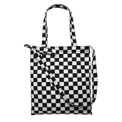CHECKER TWO-WAY TOTE BAG