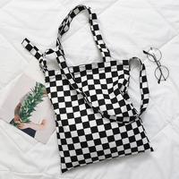 CHECKER TWO-WAY TOTE BAG - Thumbnail 1