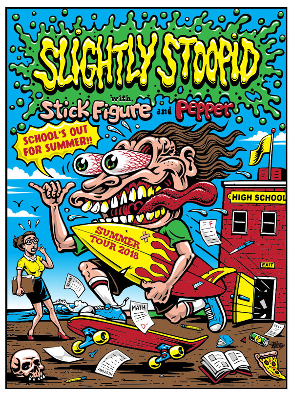 Slightly Stoopid NY 18X24 screenprinted poster (signed and
