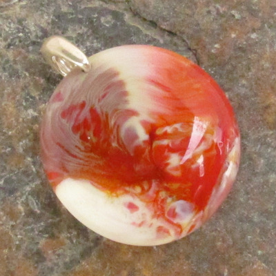 Lava plume glass pendant medium