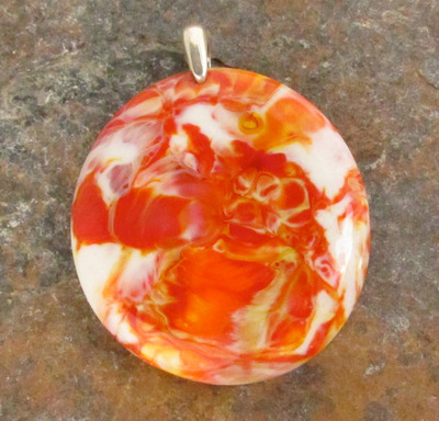 Lava Plume Glass Pendant Large