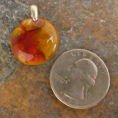 Lava plume glass pendant small