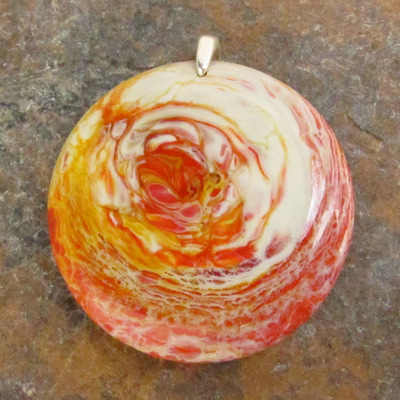 Lava plume glass pendant x-large