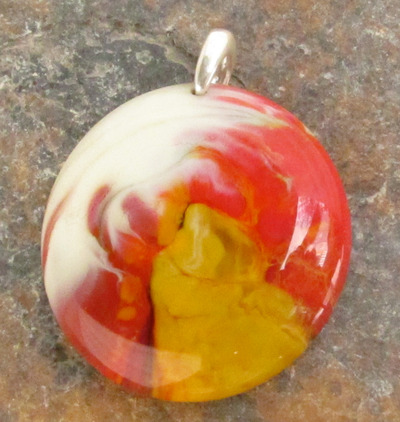 Lava Plume Glass Pendant Medium