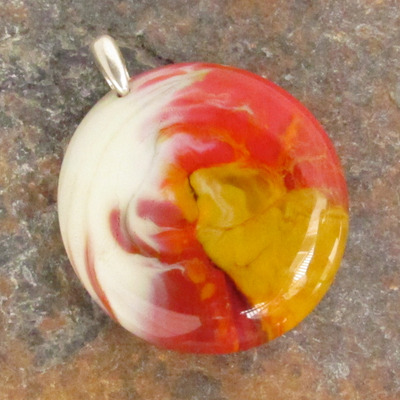 Lava plume glass pendant medium