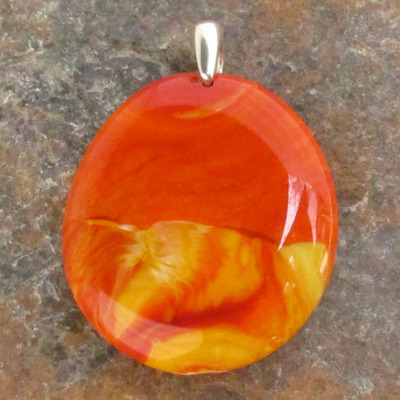 Lava plume glass pendant medium - Thumbnail 2