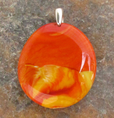Lava Plume Glass Pendant Medium