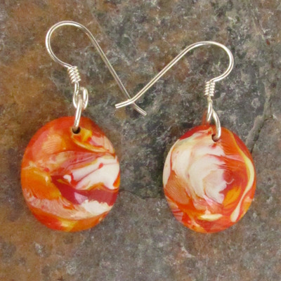 Lava plume glass earrings - Thumbnail 5