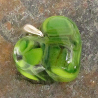 Rainforest Green Glass Heart Pendant - Thumbnail 2