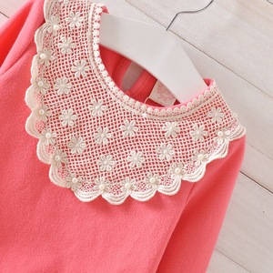 Pink Crochet Neck Top - Thumbnail 1