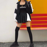 Harajuku Color Block Coat Jacket + Skirt Set - Thumbnail 3