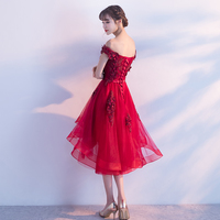 Cute tulle lace high low short prom dress, homecoming dress - Thumbnail 3