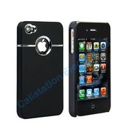 Deluxe Black and Chrome Hard Case Cover for iPhone 4 4G 4S - Thumbnail 4