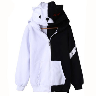 New projectile on black and white bear funny hoodie
