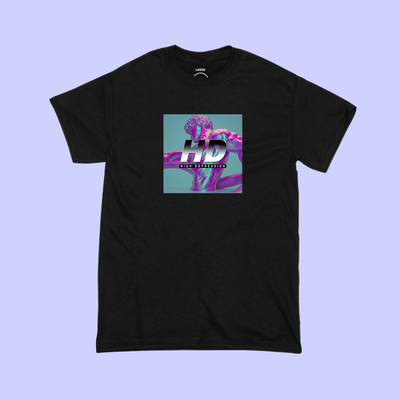Unisex high depression hologram sculpture t shirt 