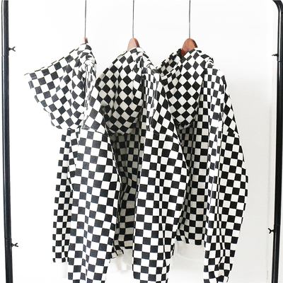 Street goth checker hoodie - Thumbnail 5