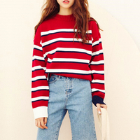 Harajuku Striped Knitted Sweater - Thumbnail 3