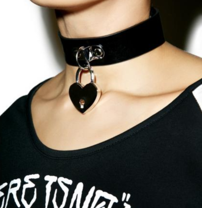 HEART LOCK CHOKER ( WITH KEY )