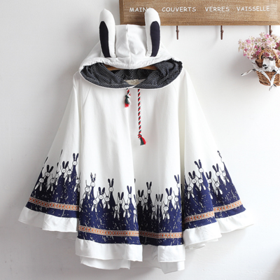 New cute rabbit cloak coat