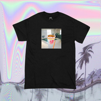 VAPORWAVE JAPANESE CUP NOODLE IN LOFI 3D T SHIRT IN WHITE - Thumbnail 2