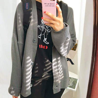 5 colors knit cardigan coat - Thumbnail 4