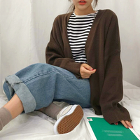 5 Colors Knit Cardigan Coat - Thumbnail 1