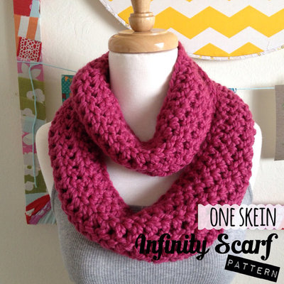 Pdf pattern/instructions one skein infinity scarf