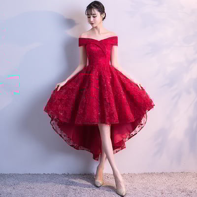 Cute v neck lace short prom dress, homecoming dress - Thumbnail 5