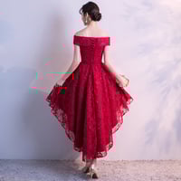 Cute v neck lace short prom dress, homecoming dress - Thumbnail 2