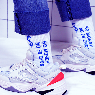 Free Shipping-NO MONEY NO FRIENDS SOCKS 