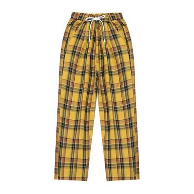 Yellow plaid pants
