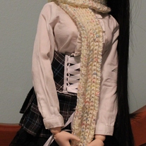 Vanilla Sprinkle Donut Scarf