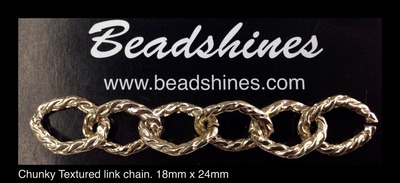 Chunky Textured Chain (per yard)36 inches)