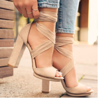 Bandage Women Shoes Casual Sexy Lace Up Party Shoes High Heel Sandals G5482 - Thumbnail 1