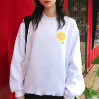 White / Black Sun Star Planet Sweatshirt - Thumbnail 1
