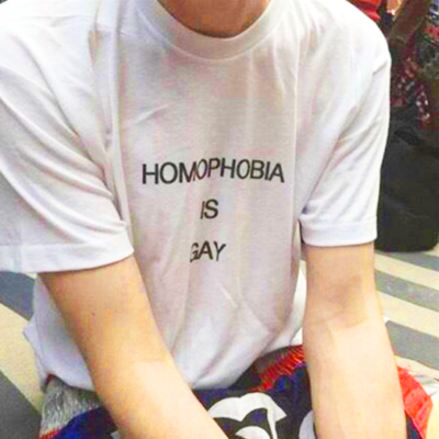 Free shipping-"homophobia is gay" tee - Thumbnail 4