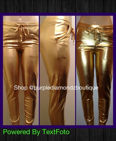 Metallic Gold Joggers 