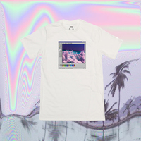 VAPORWAVE WINDOW 98 MICROSOFT PAINT PASTEL SEASHORE T SHIRT IN BLACK - Thumbnail 2