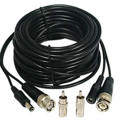 33ft camera video & power cable (black)