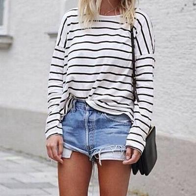 Stripes round neck t-shirt