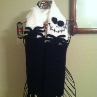 Jack and Sally Inspired Scarf Set - Thumbnail 1