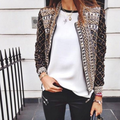 Long-sleeved black jacket