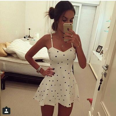 V-neck white sleeveless dress - Thumbnail 4